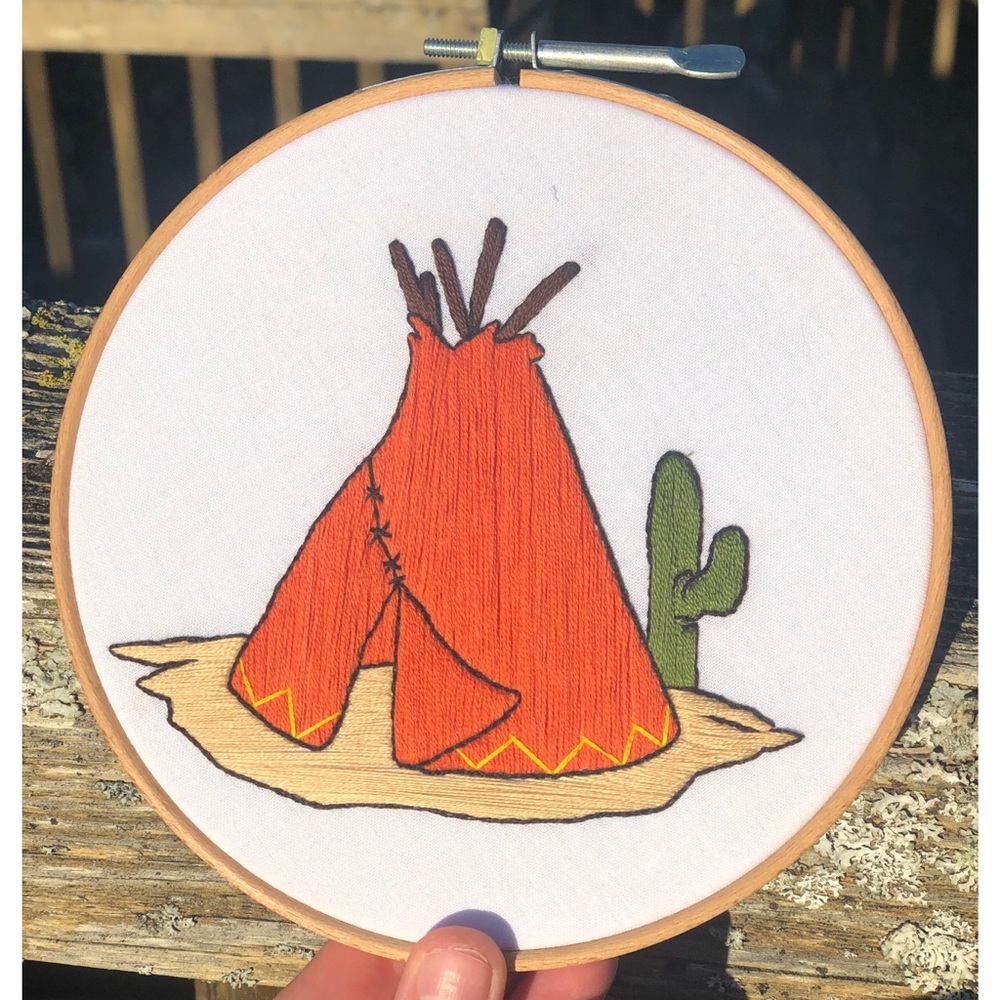 Teepee Embroidery Hoop